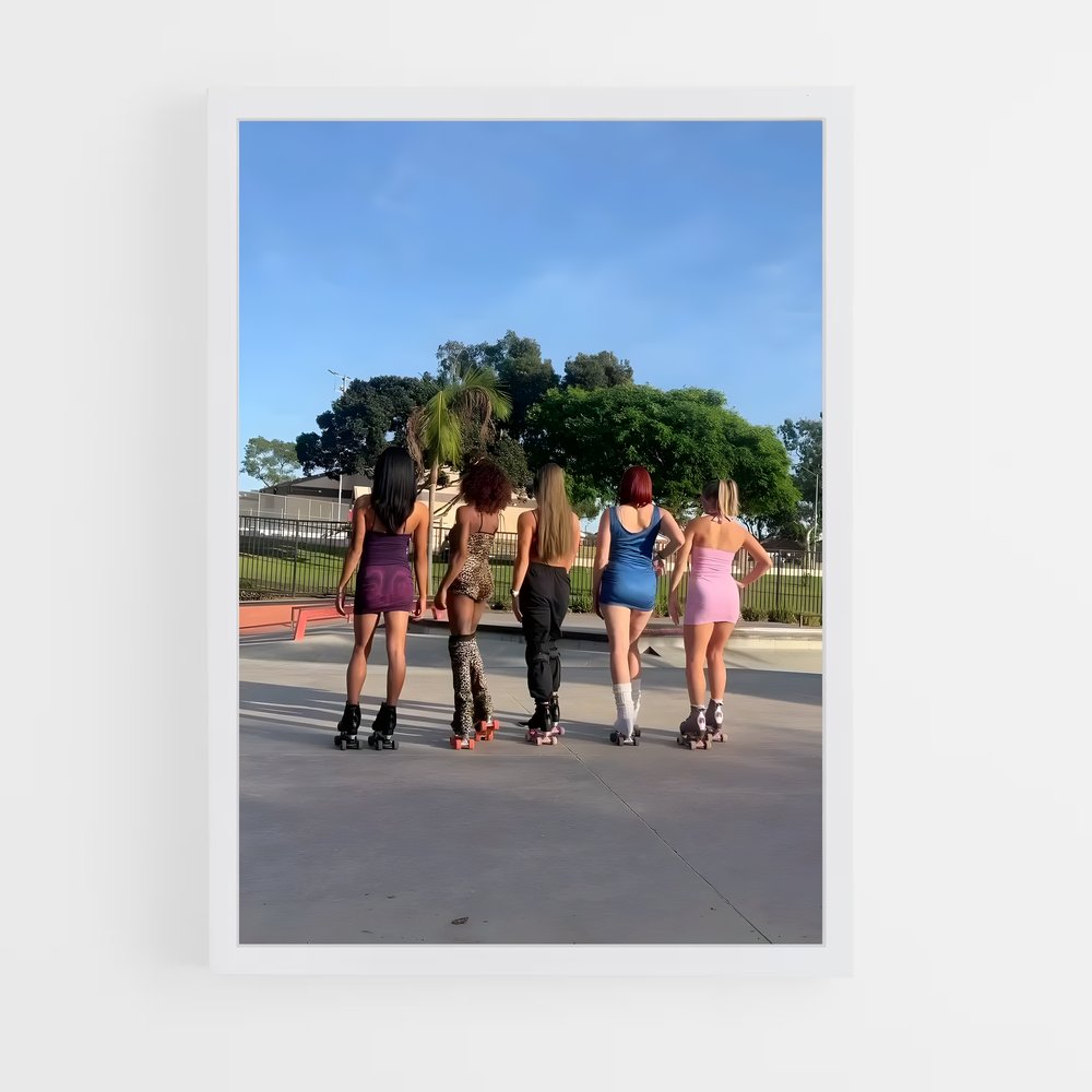 Poster Girls on Wheels – affiche Rollerblade (vue 3)